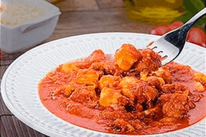 Gnocchi de Batata Doce e Carne Moída